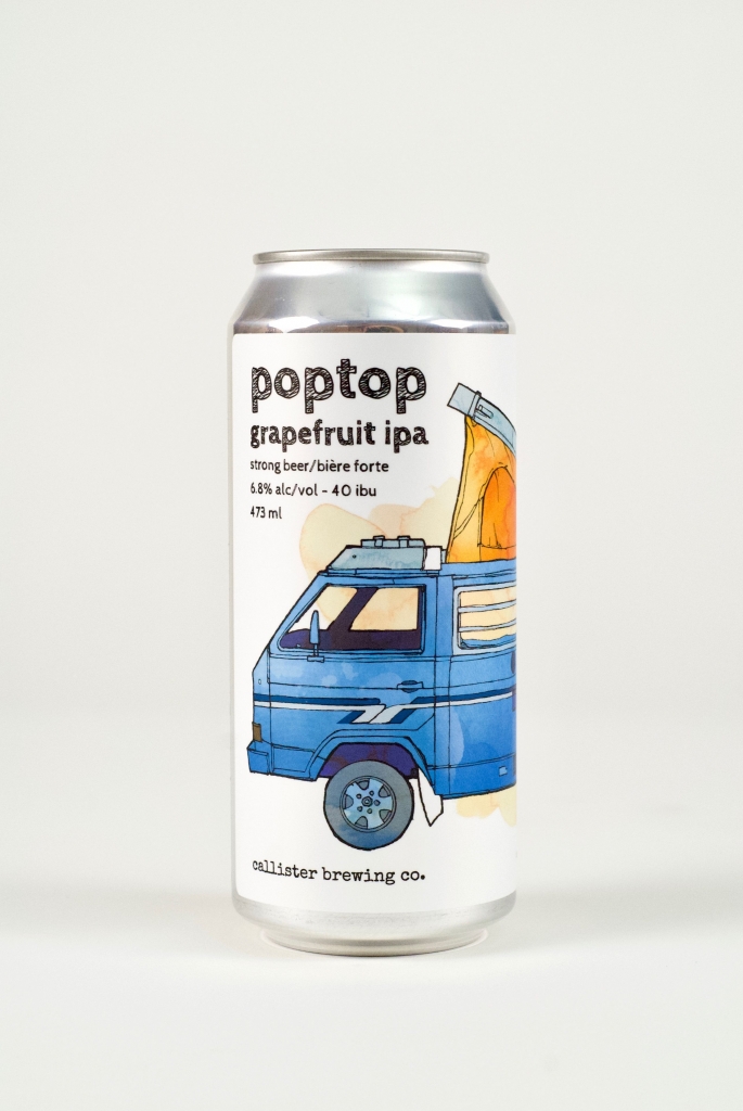 Callister Poptop IPA in a can