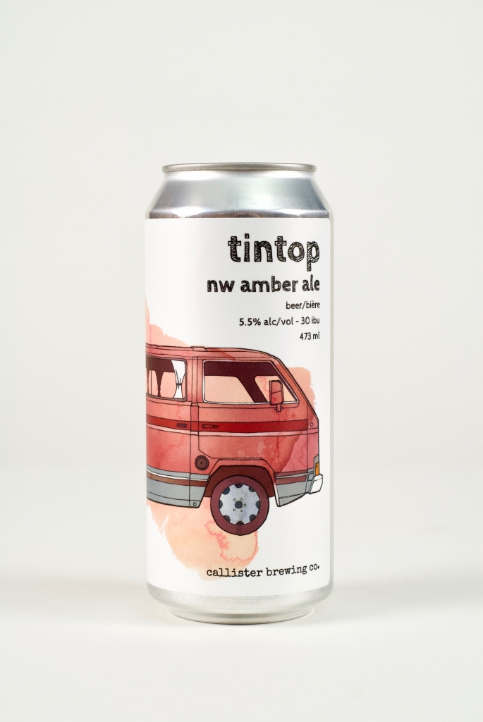 Tin Top Amber Ale in a can