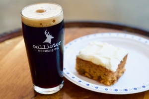 Carrot Cake Stout with carrot cake